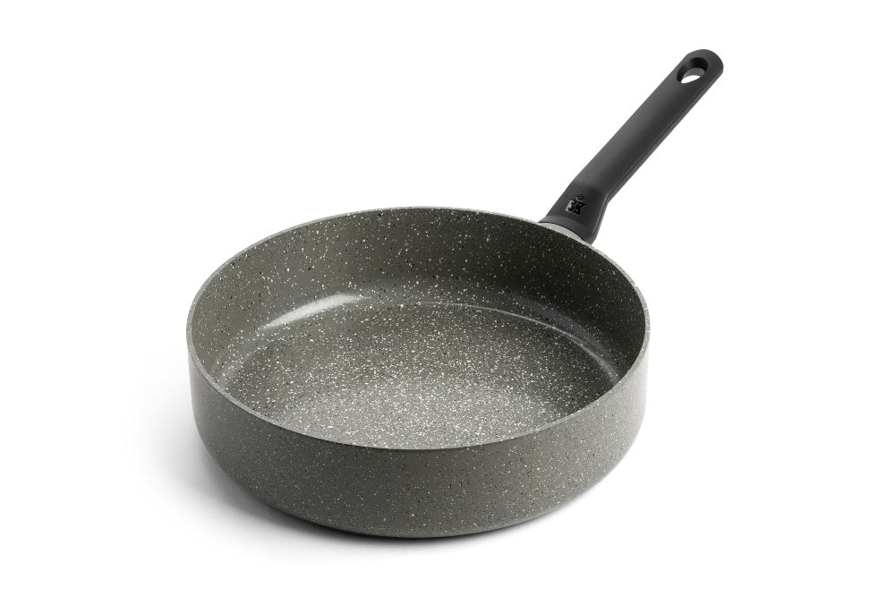 Granite hapjespan 28 cm zwart zonder deksel