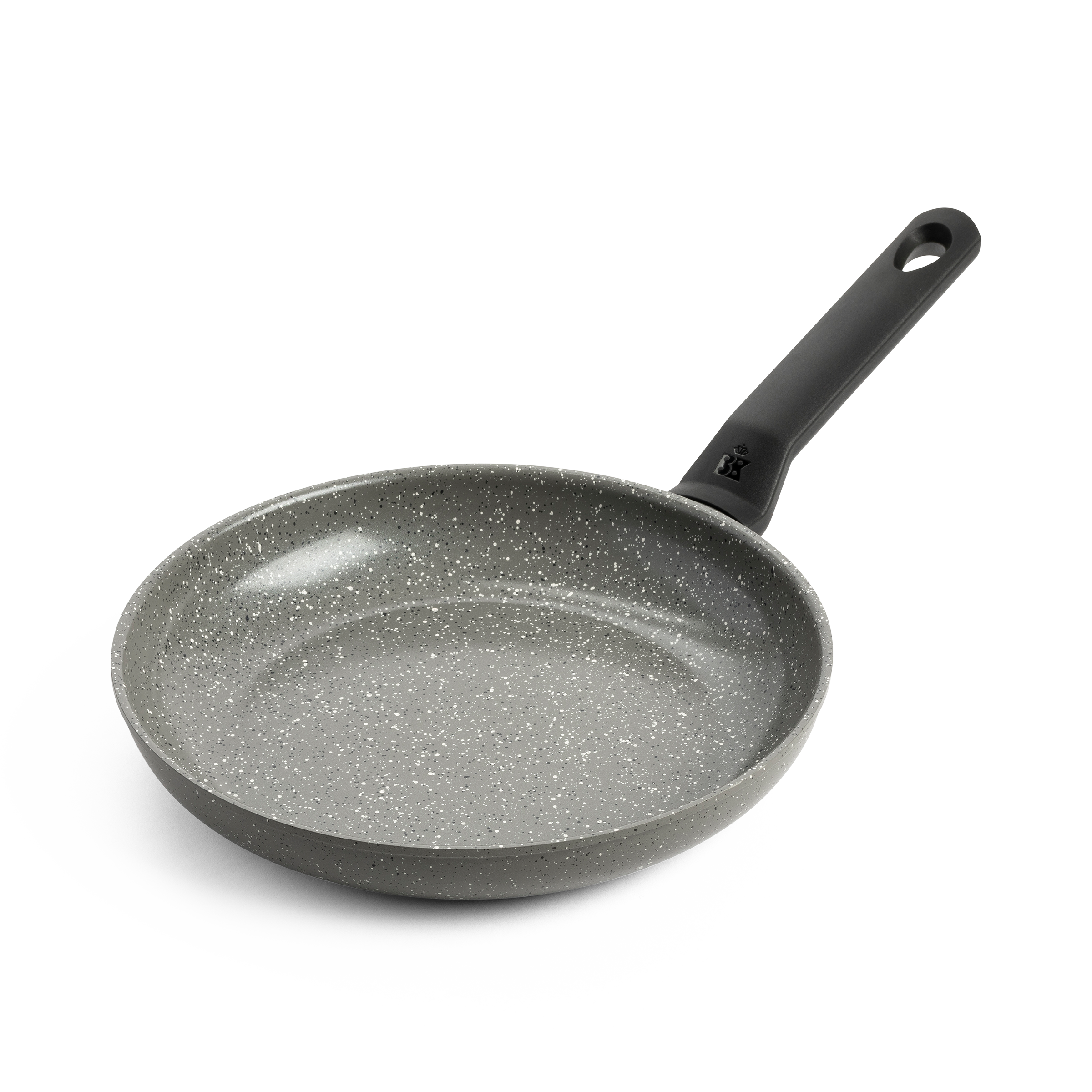 Granite koekenpan zwart zijaanzicht