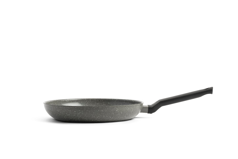 Granite koekenpan zwart zijaanzicht