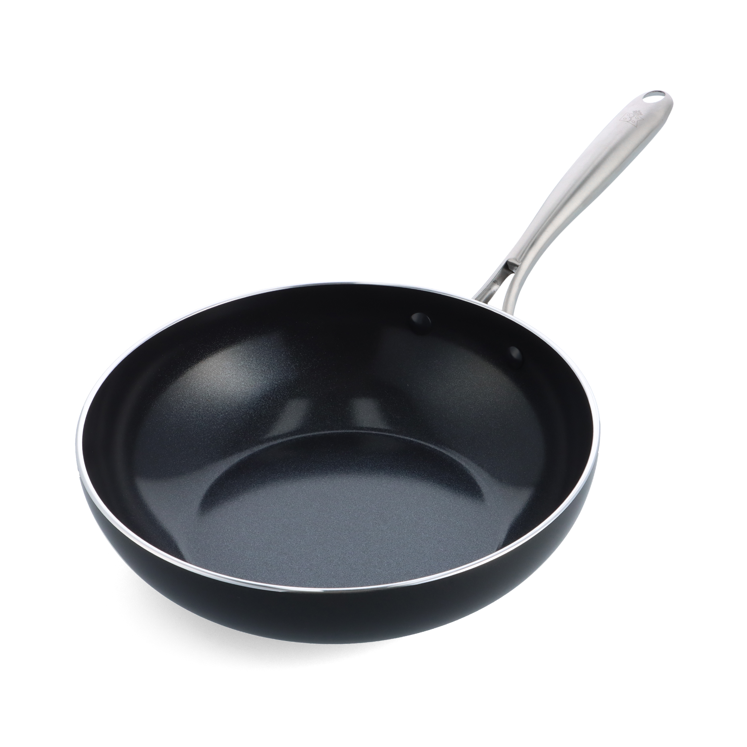 Magma wokpan 28 cm zwart vooraanzicht