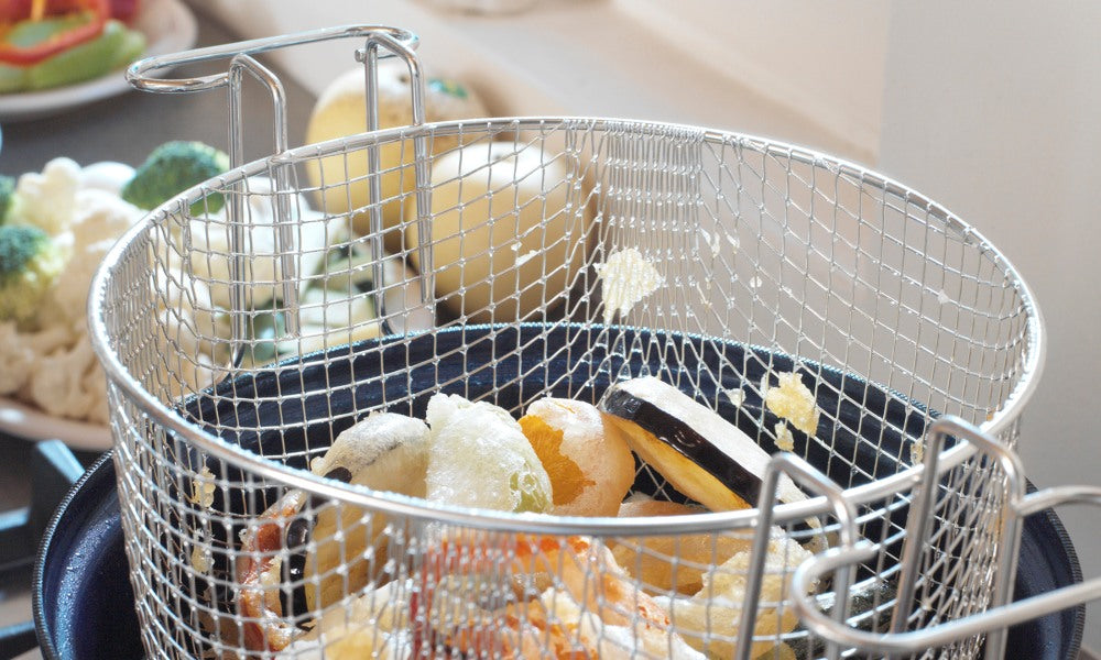 Fortalit frituurpan 24 cm zwart inzet frituurmandje