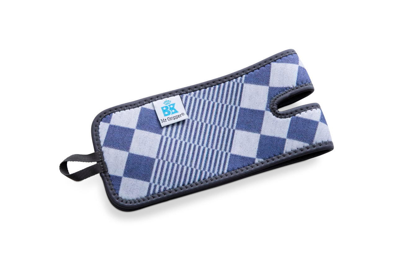 Mr. Gripper afgiethulp blauw geruit geplooid