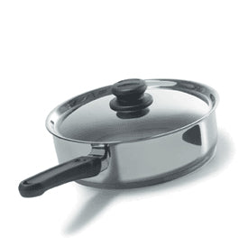Karaat+ steel hapjespan 24 cm zwart met pan