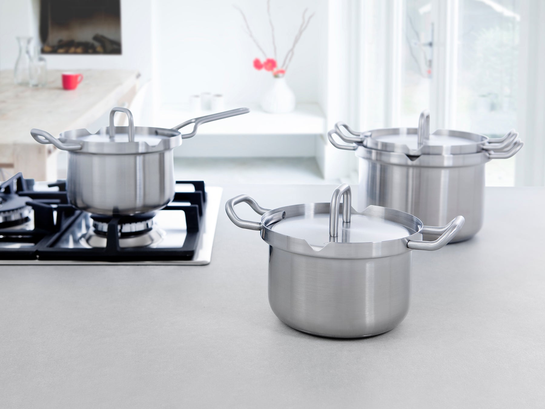 Q-linair Master soeppan 24 cm 7 liter zilver in keuken