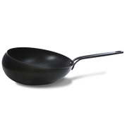 Black Steel wokarang 30 cm zwart zijaanzicht