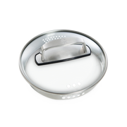 Premium+ deksel kookpan zilver vooraanzicht