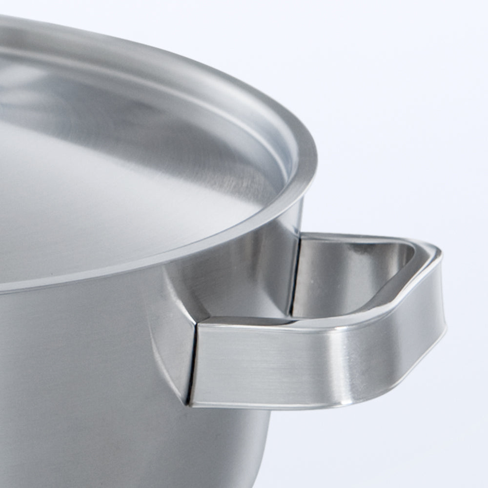 Conical+ soeppan 24 cm 6 liter zilver handgreep