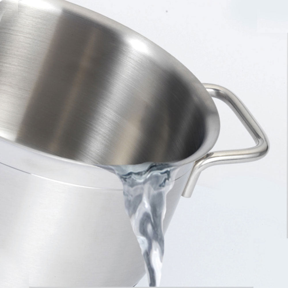 Gastronome soeppan 24 cm 6 liter zilver met water