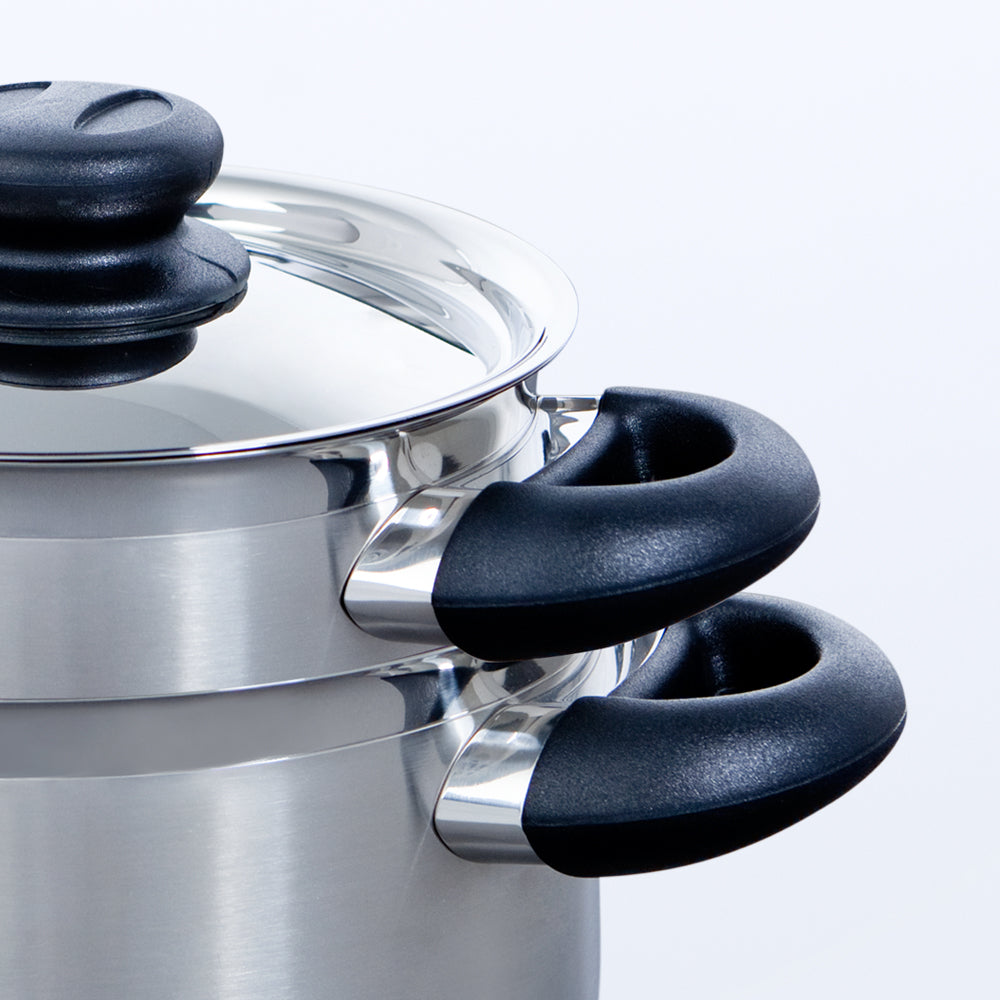 Karaat+ pannenset 4-delig zilver stapelbaar