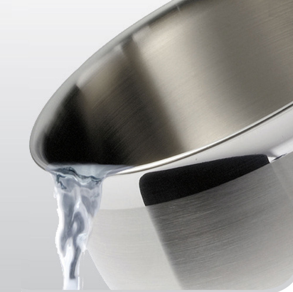 Excellent soeppan 24 cm 5 liter zilver met water