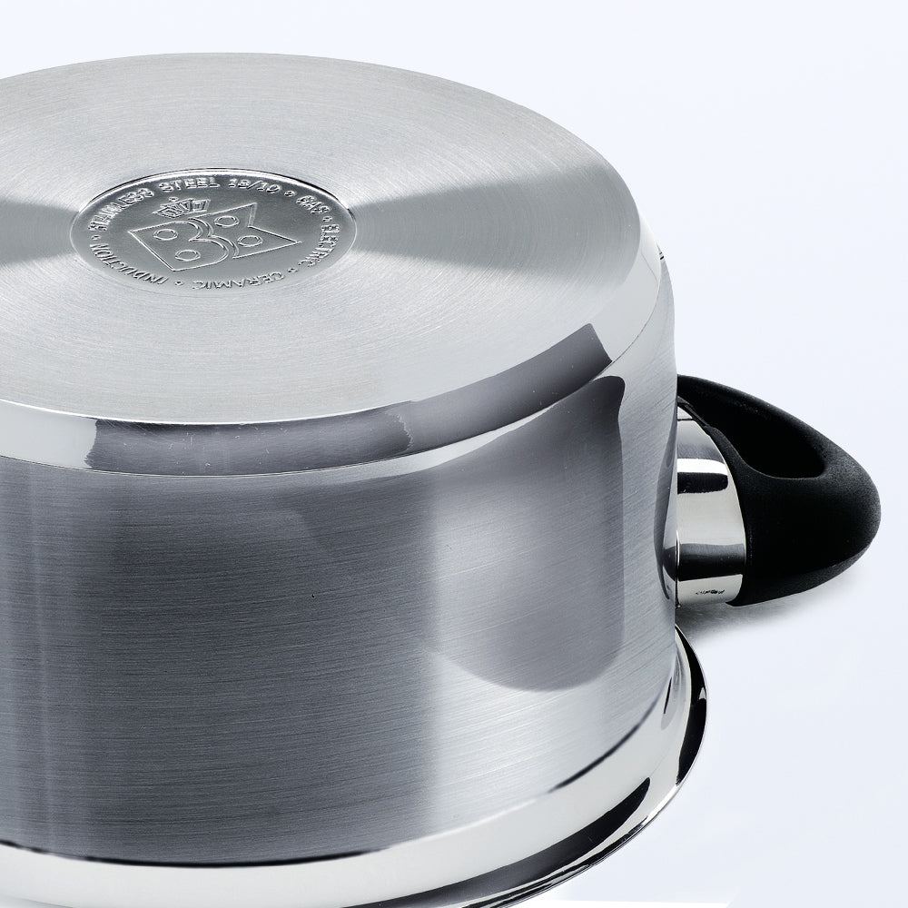 Karaat+ pannenset 4-delig zilver soeppan onderzijde