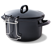 Fortalit frituurpan 24 cm zwart vooraanzicht