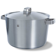Conical+ soeppan 24 cm 6 liter zilver vooraanzicht
