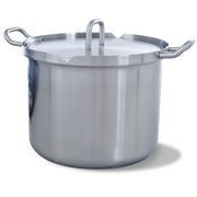 Q-linair Master soeppan 24 cm 7 liter zilver vooraanzicht