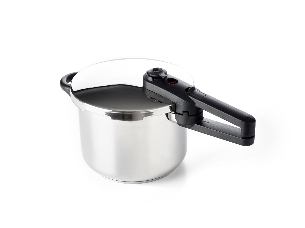 Easy snelkookpan zilver zijaanzicht